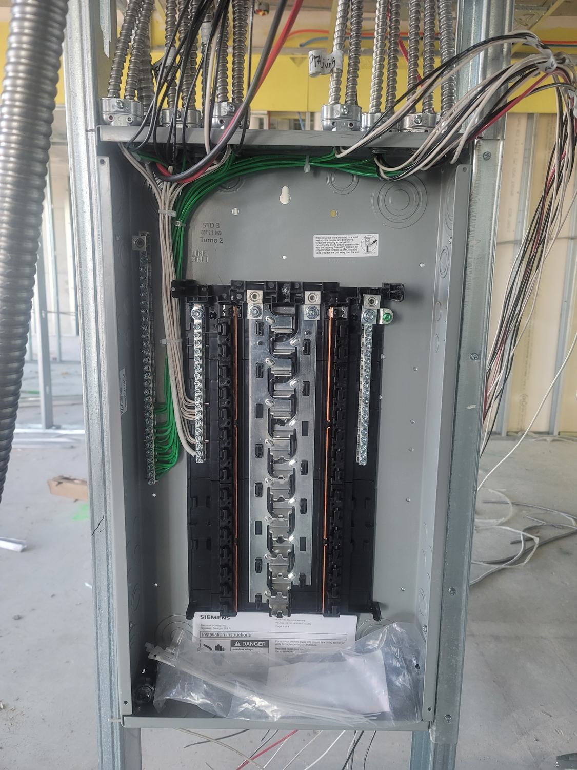 New construction job site install